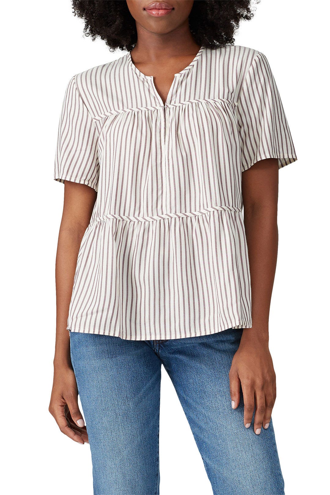 Dunfield Striped Popover Top by Madewell 1