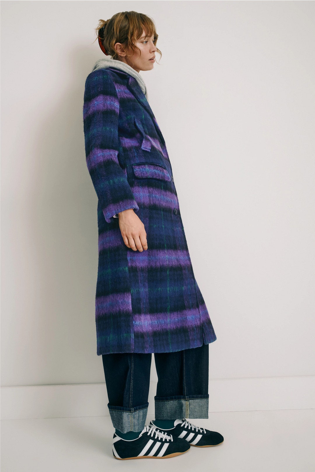 Brushed Wool Blend Boyfriend Coat by NVLT 1