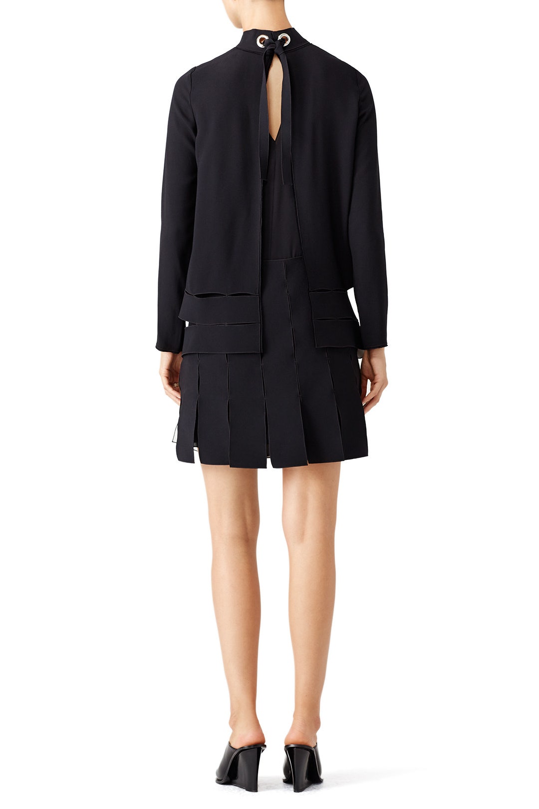 Black Carwash Pleat Dress by Proenza Schouler 2