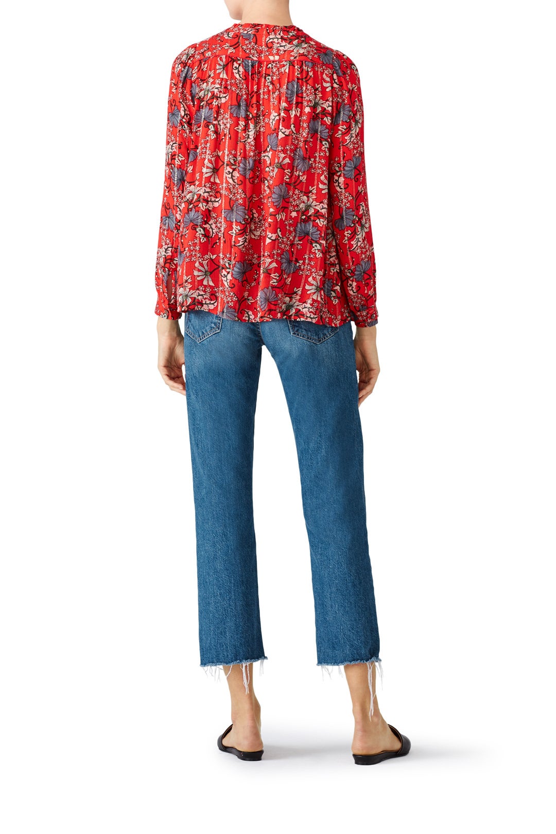 Red Edgy Floral Shirt by ba&sh 1