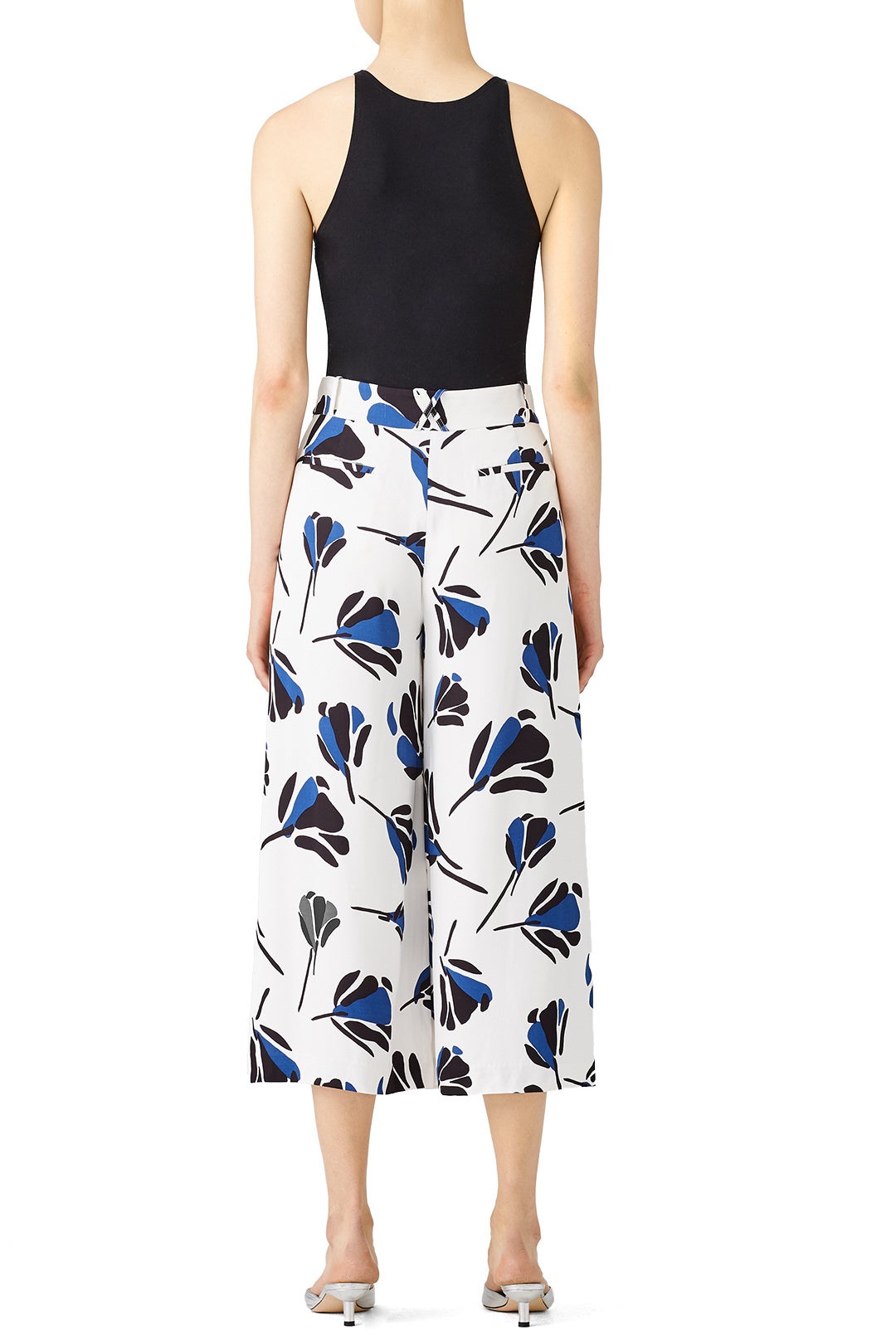 Blue Floral Printed Pants by Jason Wu 1
