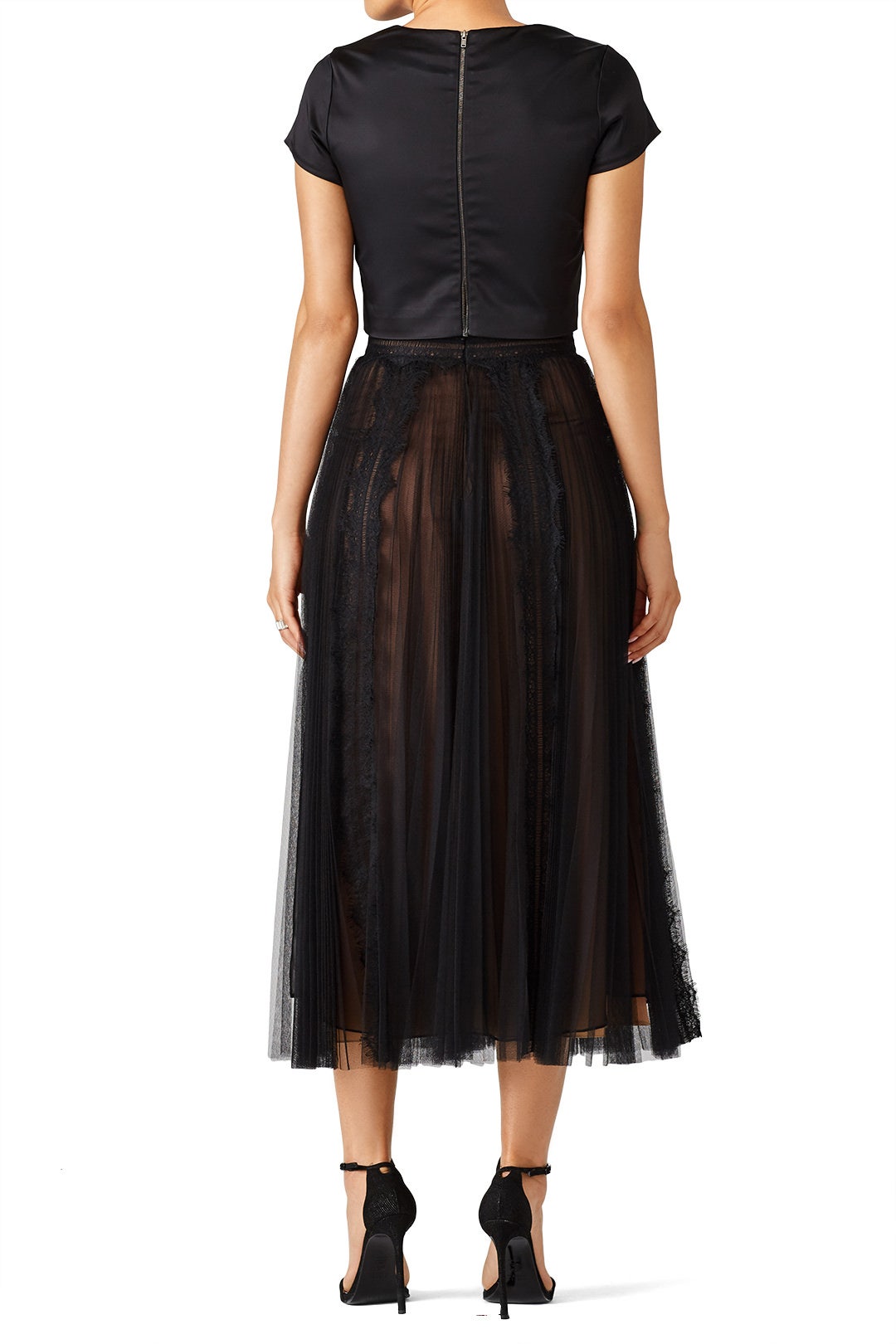 Pleated Tulle Skirt by Marchesa Notte 1