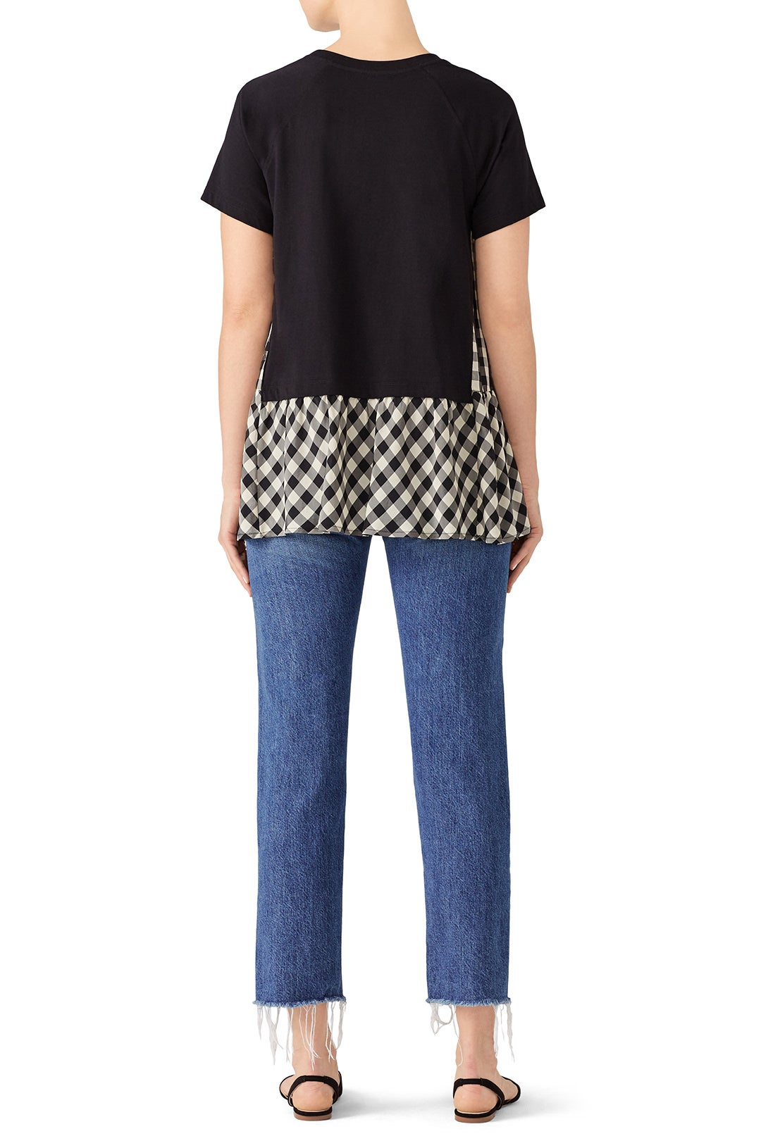 Gingham Colorblock Top by RED Valentino 1