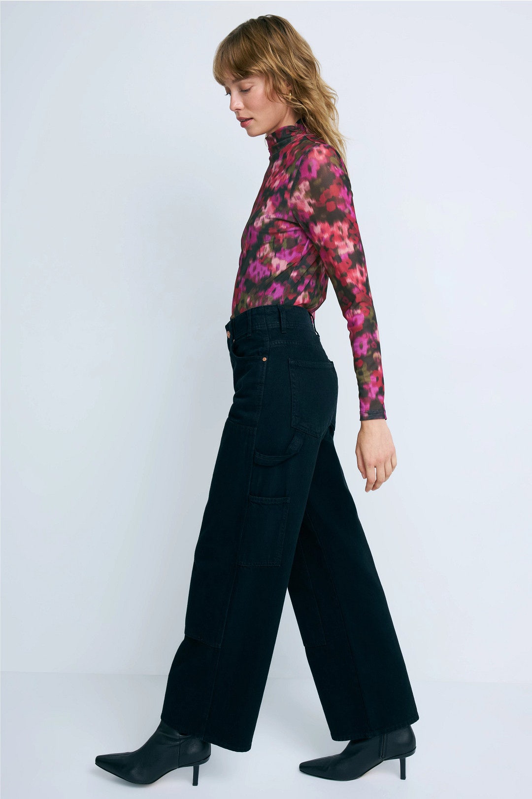 Floral Mesh Mock Neck Top by Sanctuary 1