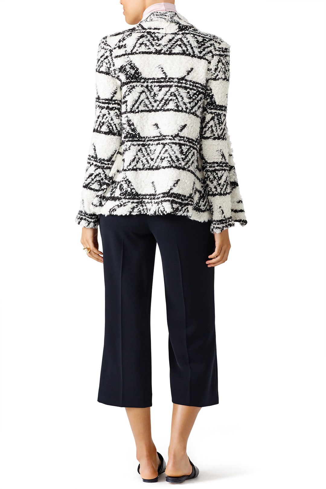 Black Printed Knit Cardigan by BB Dakota 2