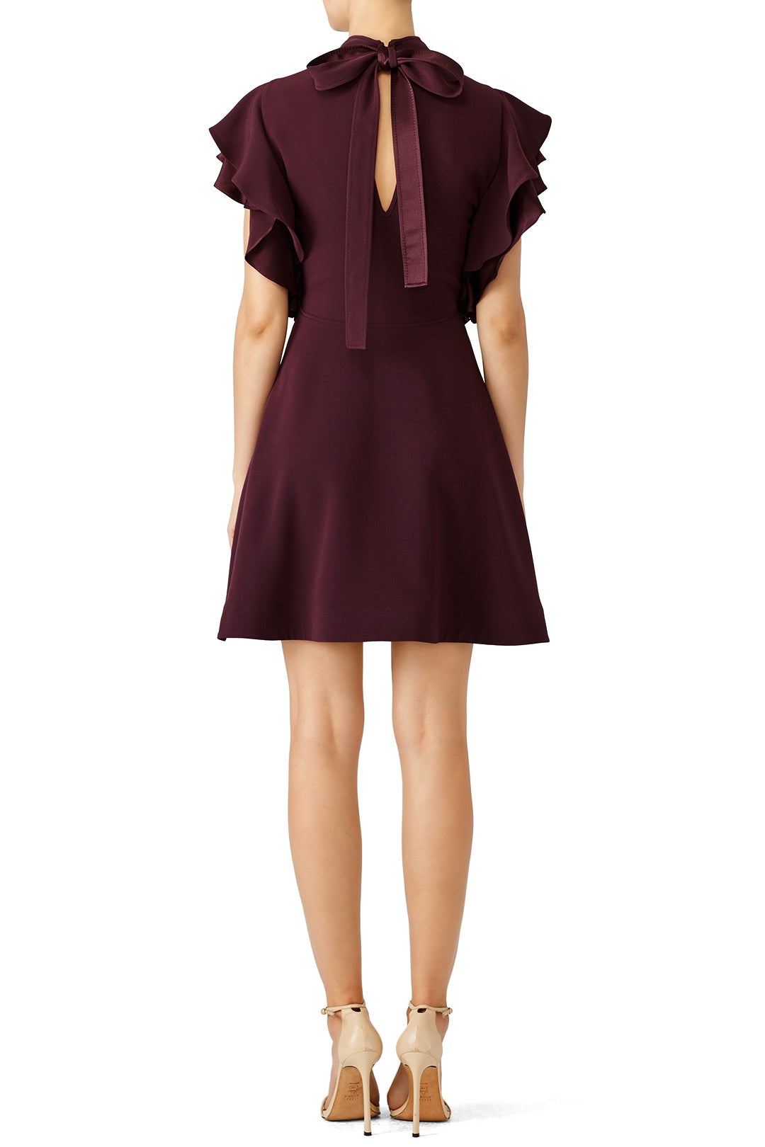 Plum Ruffle Dress by Cinq à Sept 1