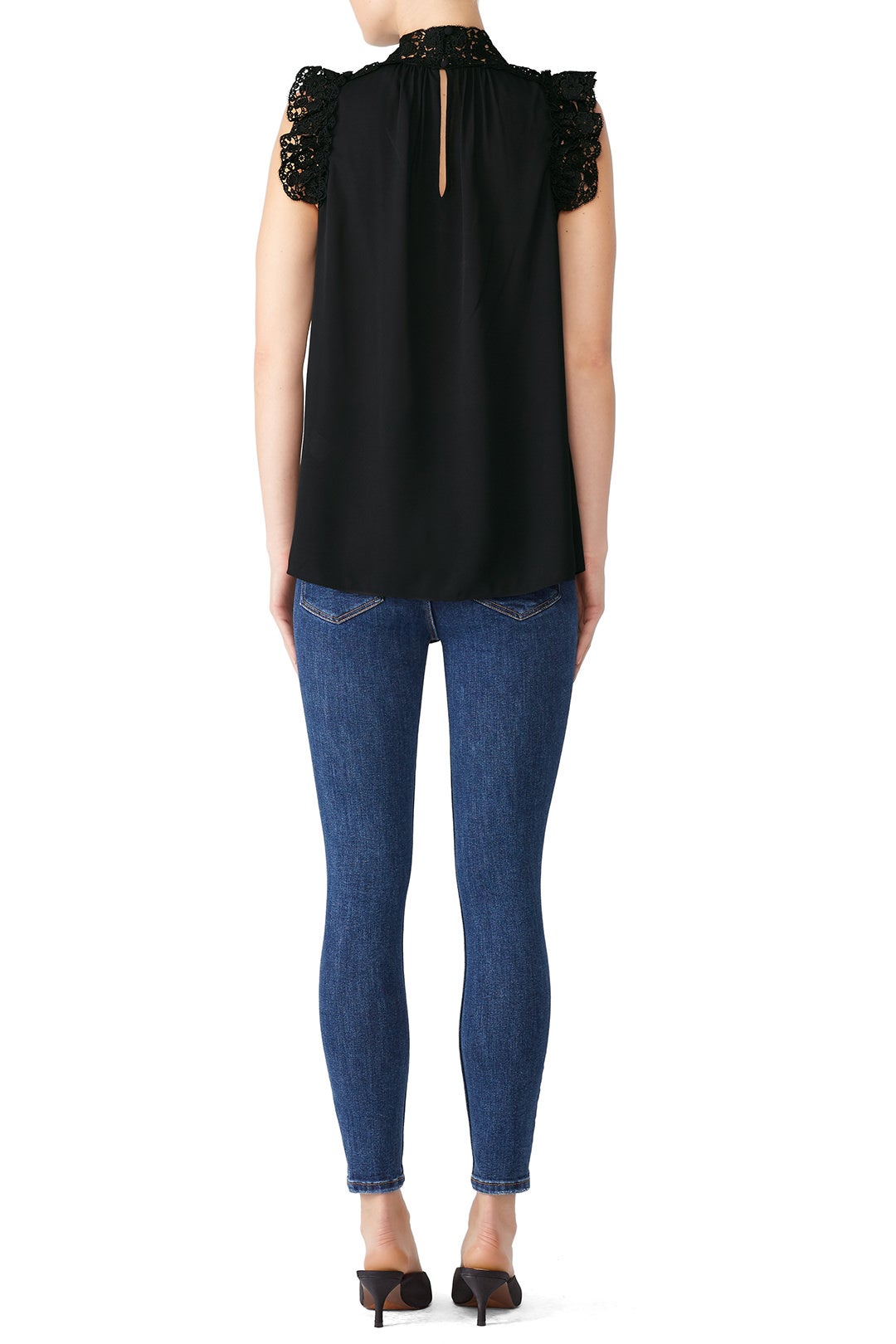 Lace Yoke Sleeveless Top by kate spade new york 2