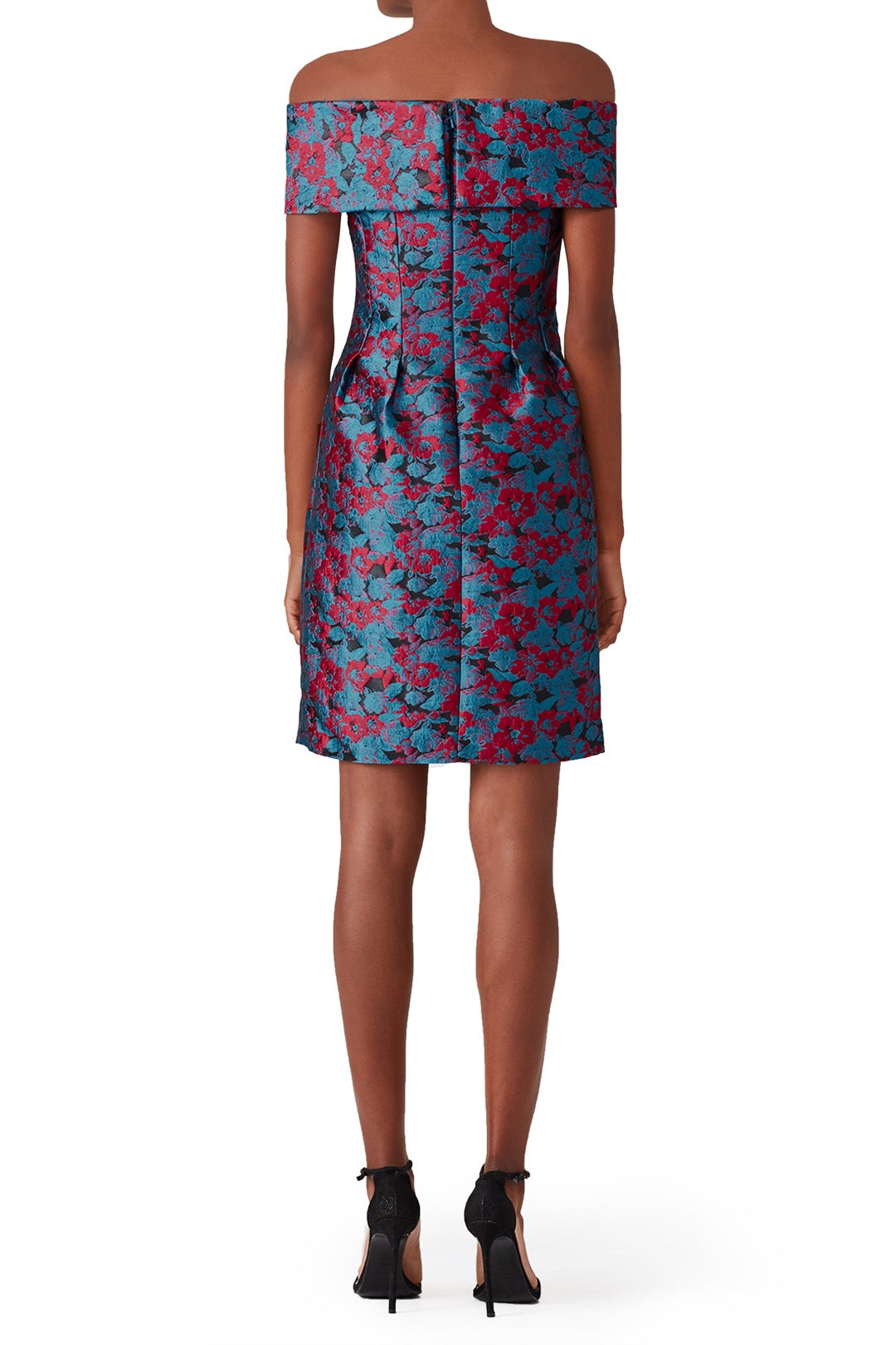 Blue Floral Jacquard Dress by Slate & Willow 1
