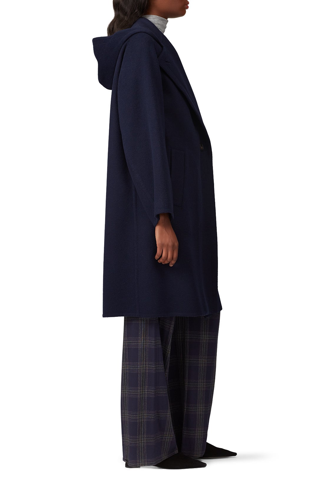 Navy Hooded Coat by VINCE. 1