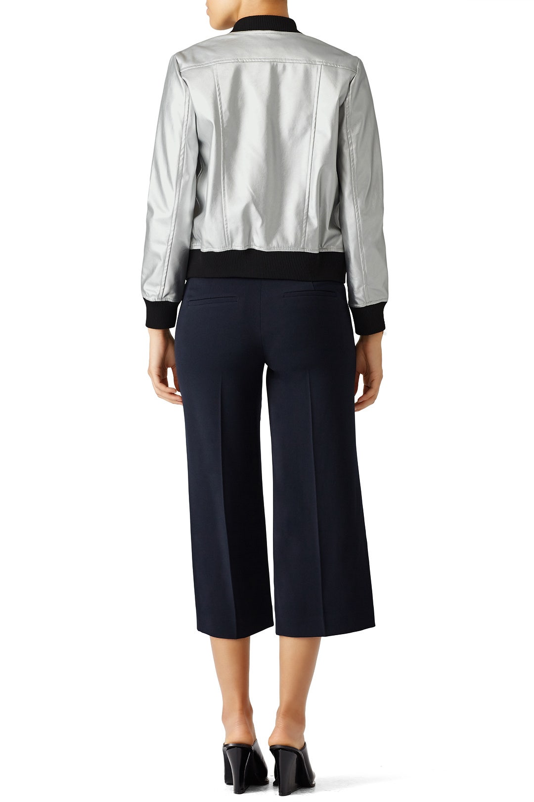 Silver Shell Bomber Jacket by BB Dakota 1