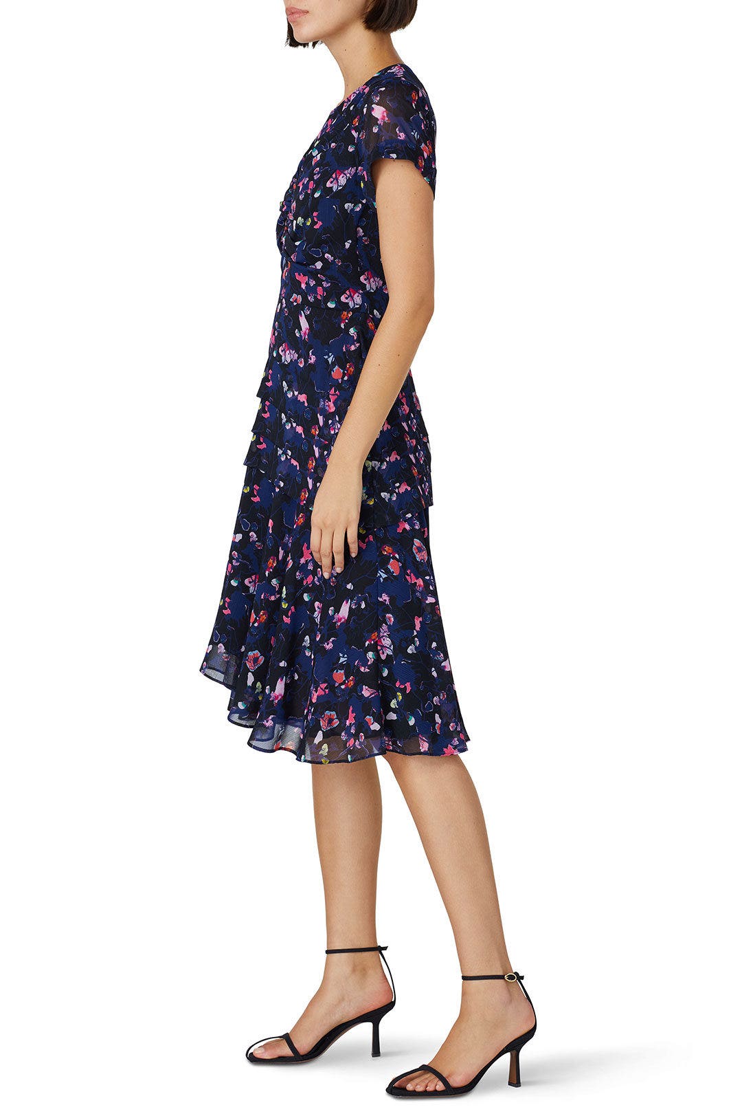 Navy Floral Ruched Dress by Jason Wu x RTR 1