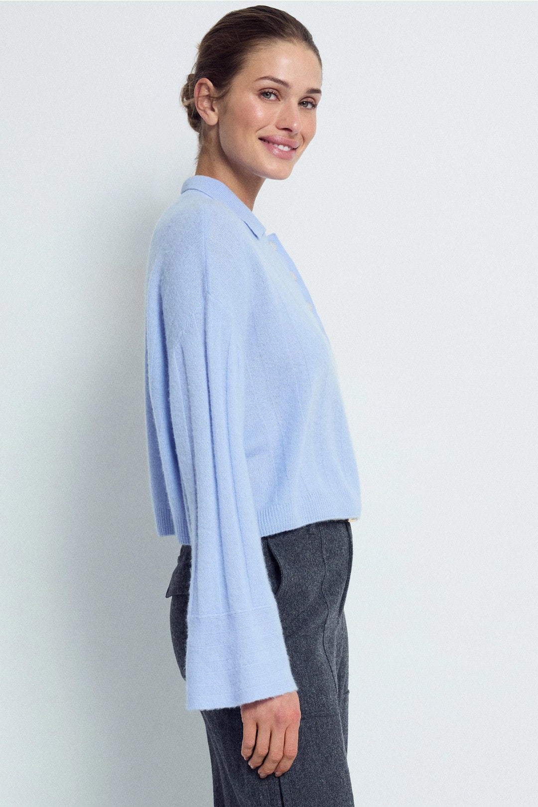 Coastal Cashmere Ribbed Polo Sweater by NAADAM 1