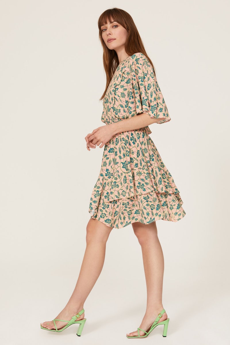 Floral Flutter Sleeve Dress by Derek Lam 10 Crosby x RTR - Photo 1
