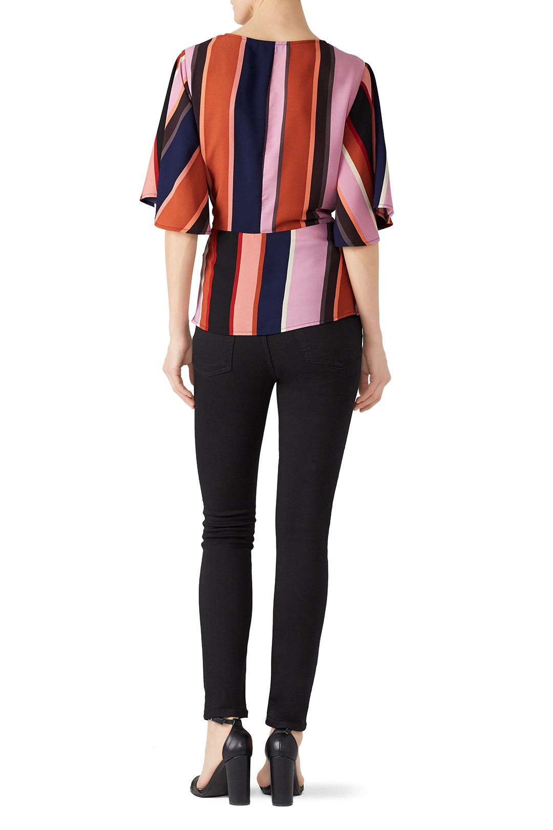 Multi Stripe Wrap Blouse by Louna 2