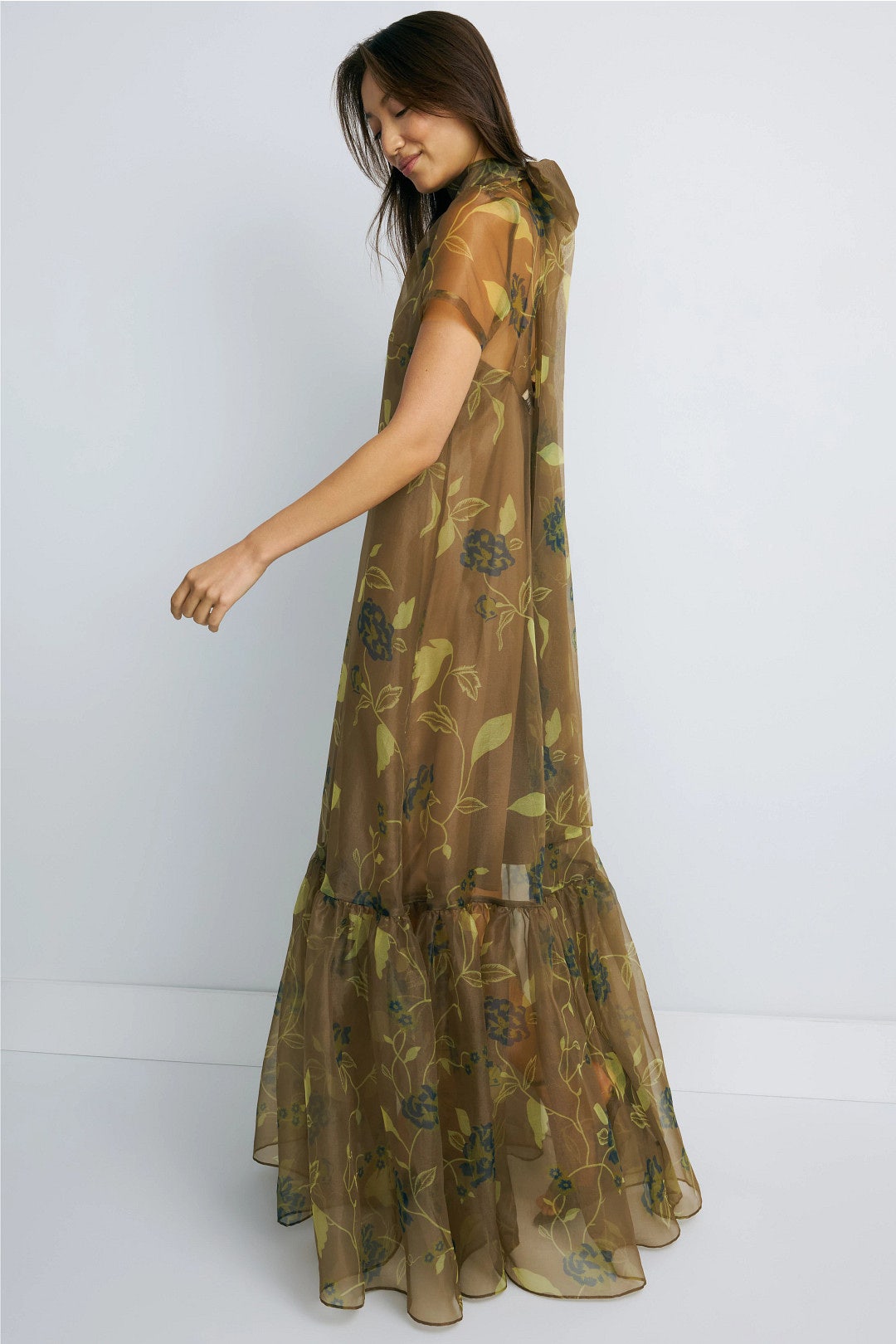 Brown Floral Calluna Dress by Staud 1