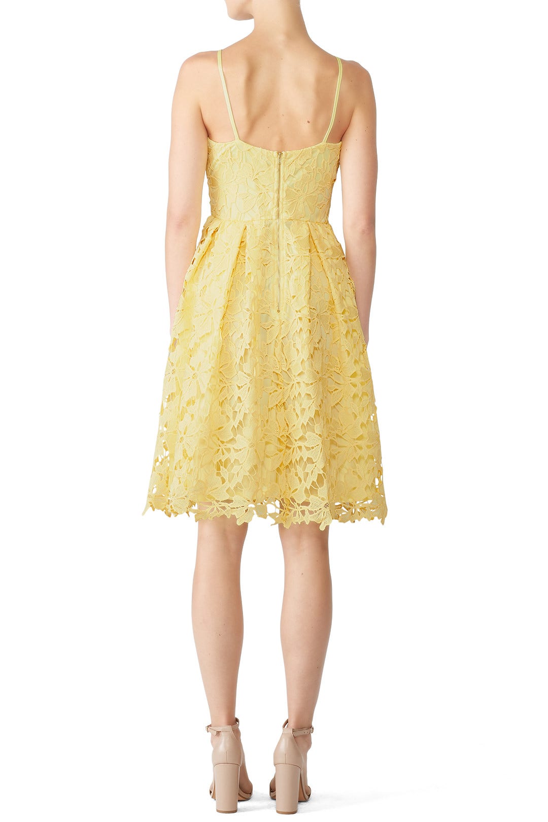 Yellow Floral Lace Dress by Slate & Willow 2