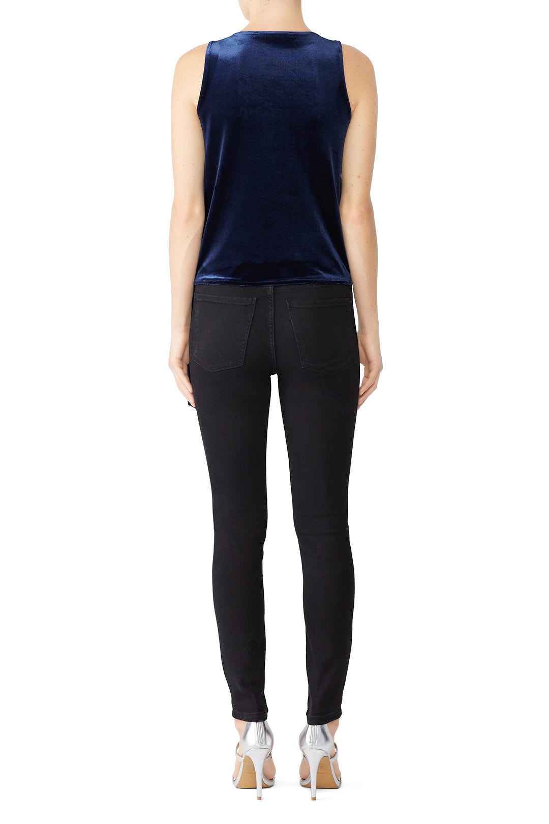 Navy Velvet Tie Top by Slate & Willow 2