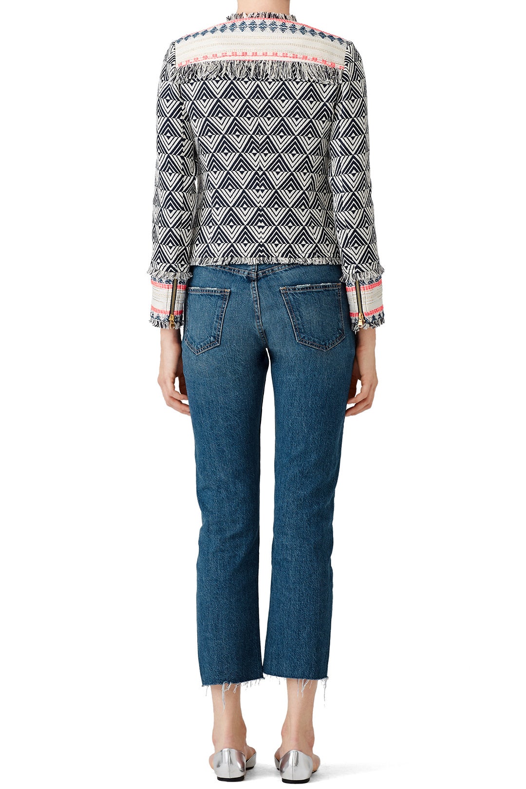 Printed Fringe Jacket by Trina Turk 1