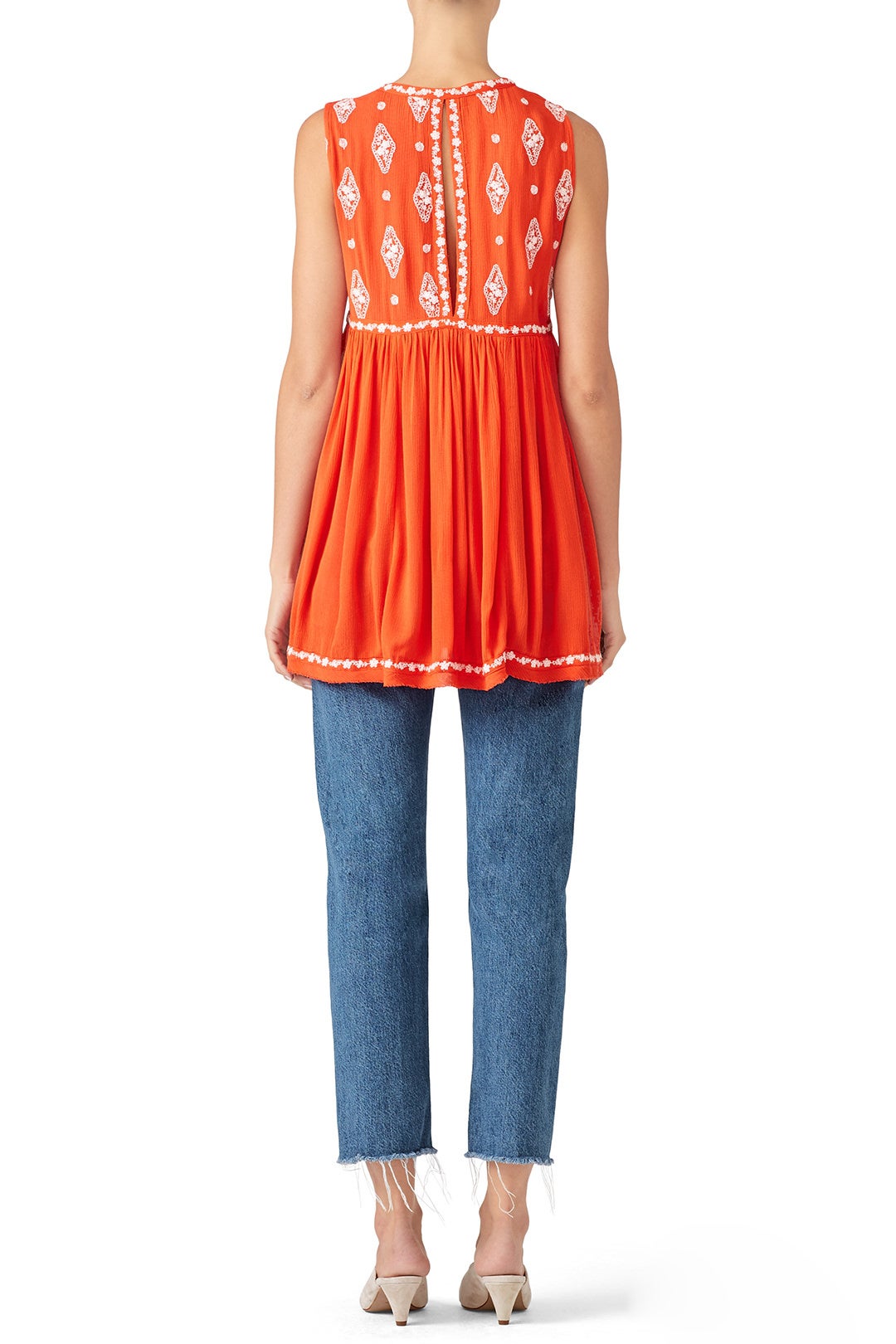 Diamond Embroidered Top by Free People 1
