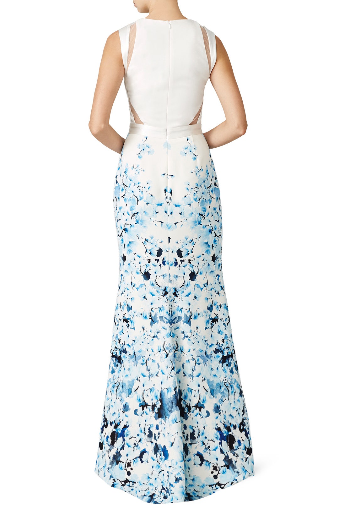 Blue Floral Flutter Gown by GABRIELA CADENA 2