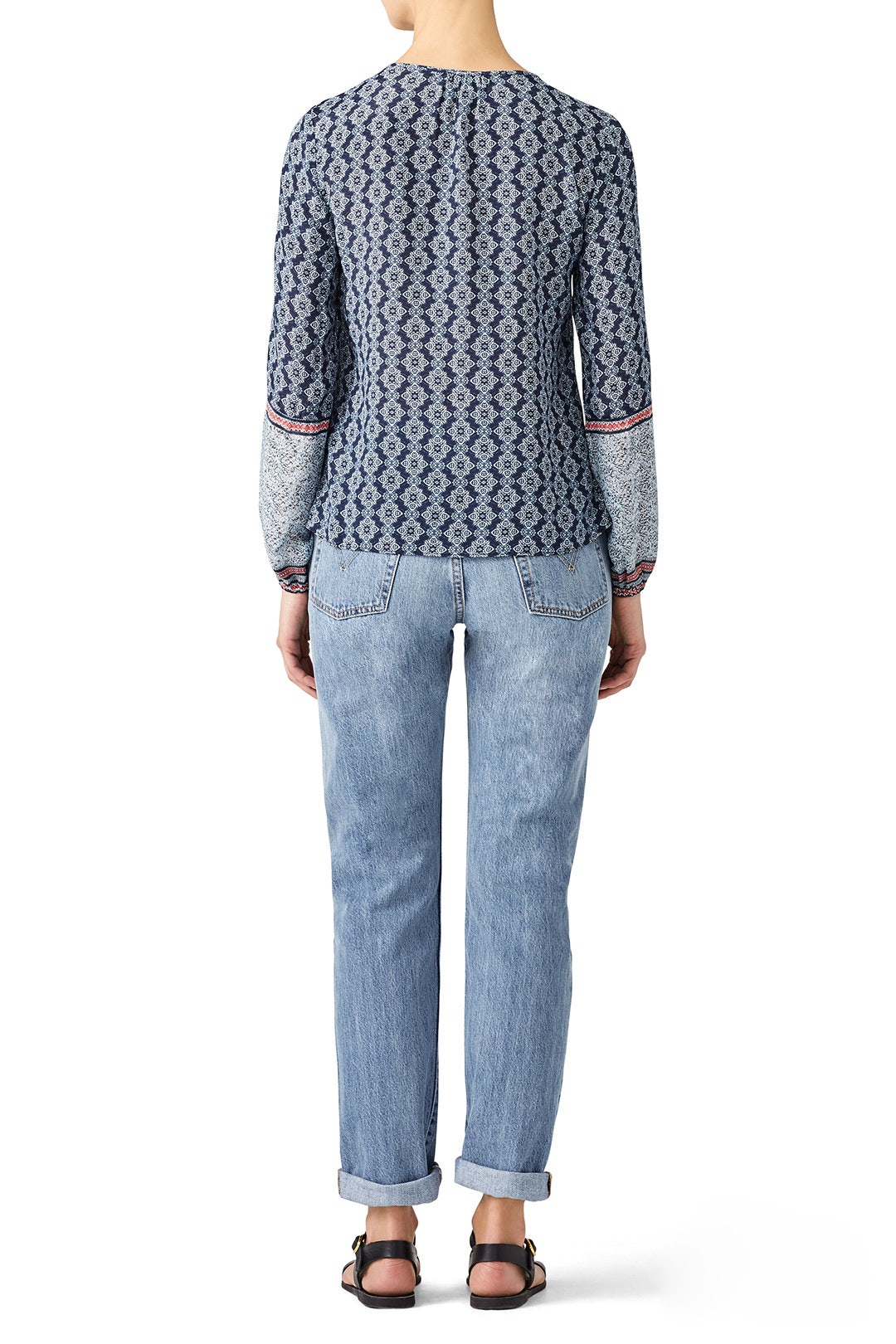 Avery Border Print Blouse by Greylin 2