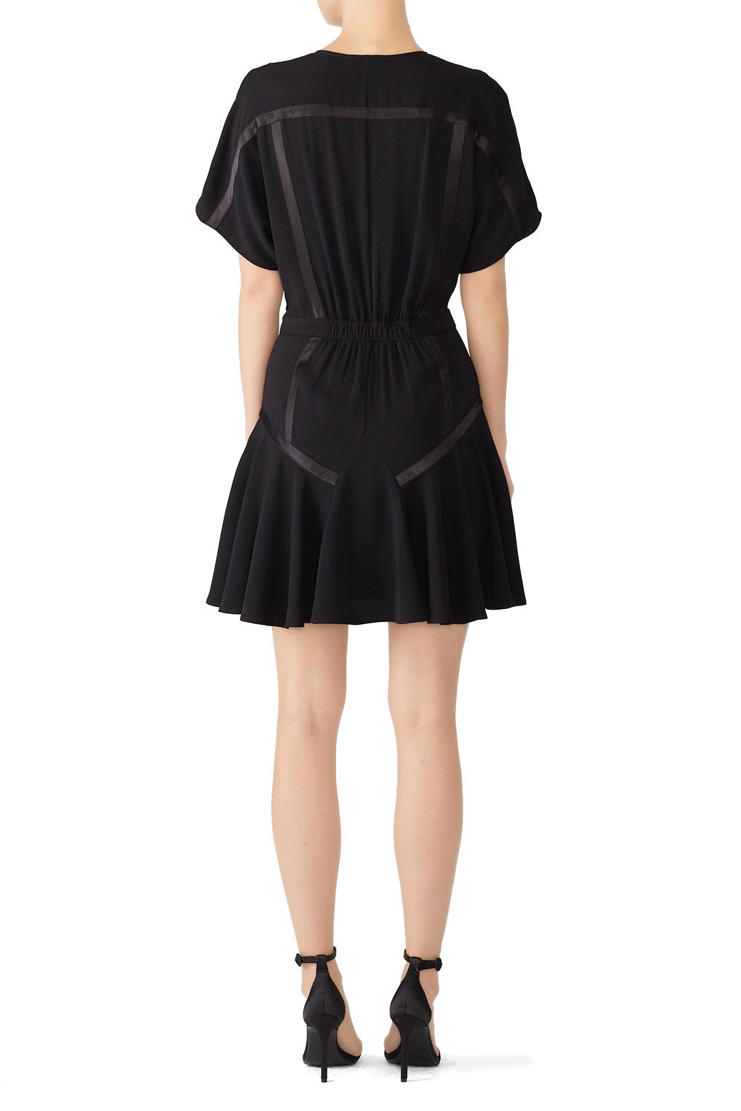 Black Flounce Hem Dress by HALSTON 2