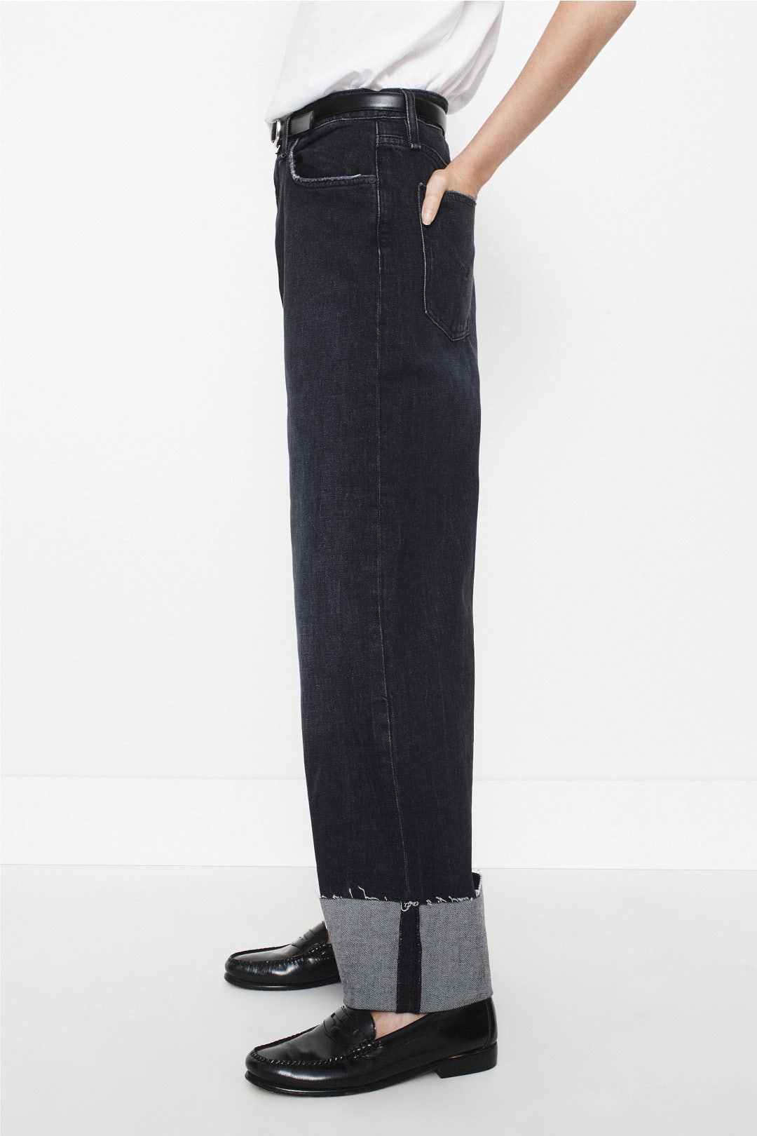 Petite Jodie Cuffed Wide Leg Jeans by Hudson 1
