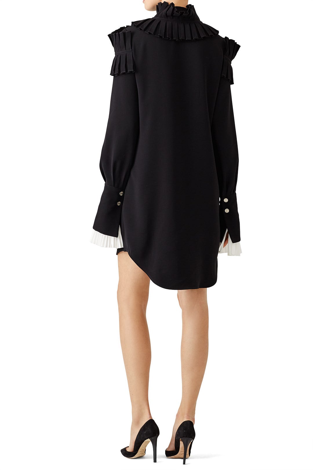 Black Ruffle Shirtdress by ADEAM 2