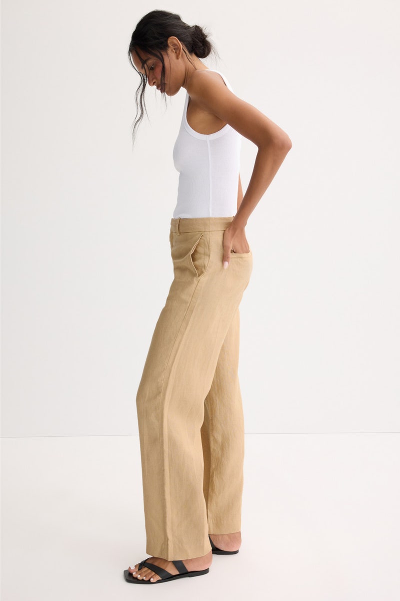 Mabel High Rise Linen Trouser by DL1961 - Photo 1