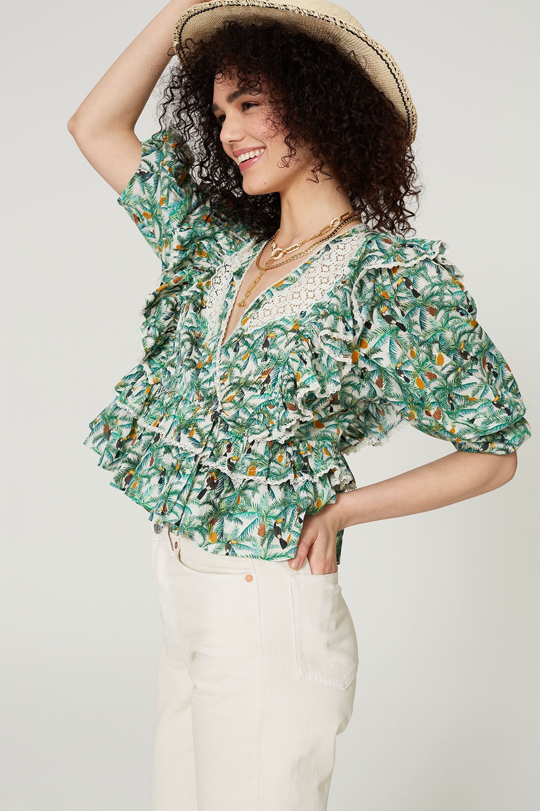 Mini Toucans Blouse  by FARM Rio 1