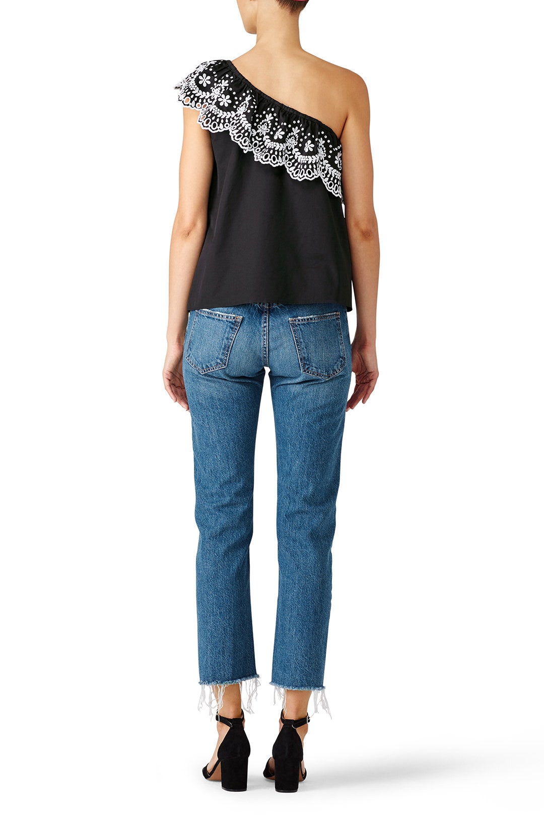 Black Cutwork Top by kate spade new york 2