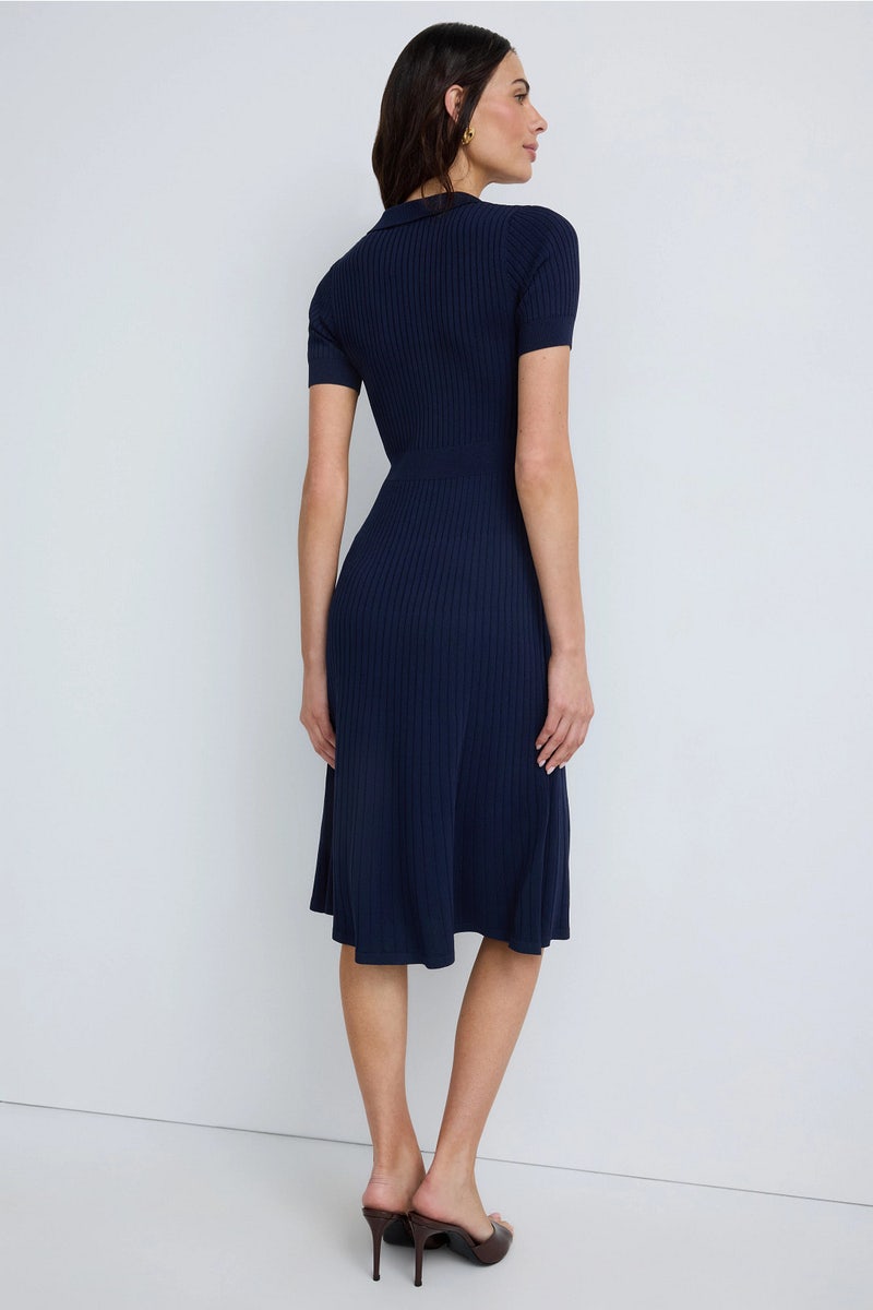 Knit And Denim Midi Dress by Sandro | Rent the Runway