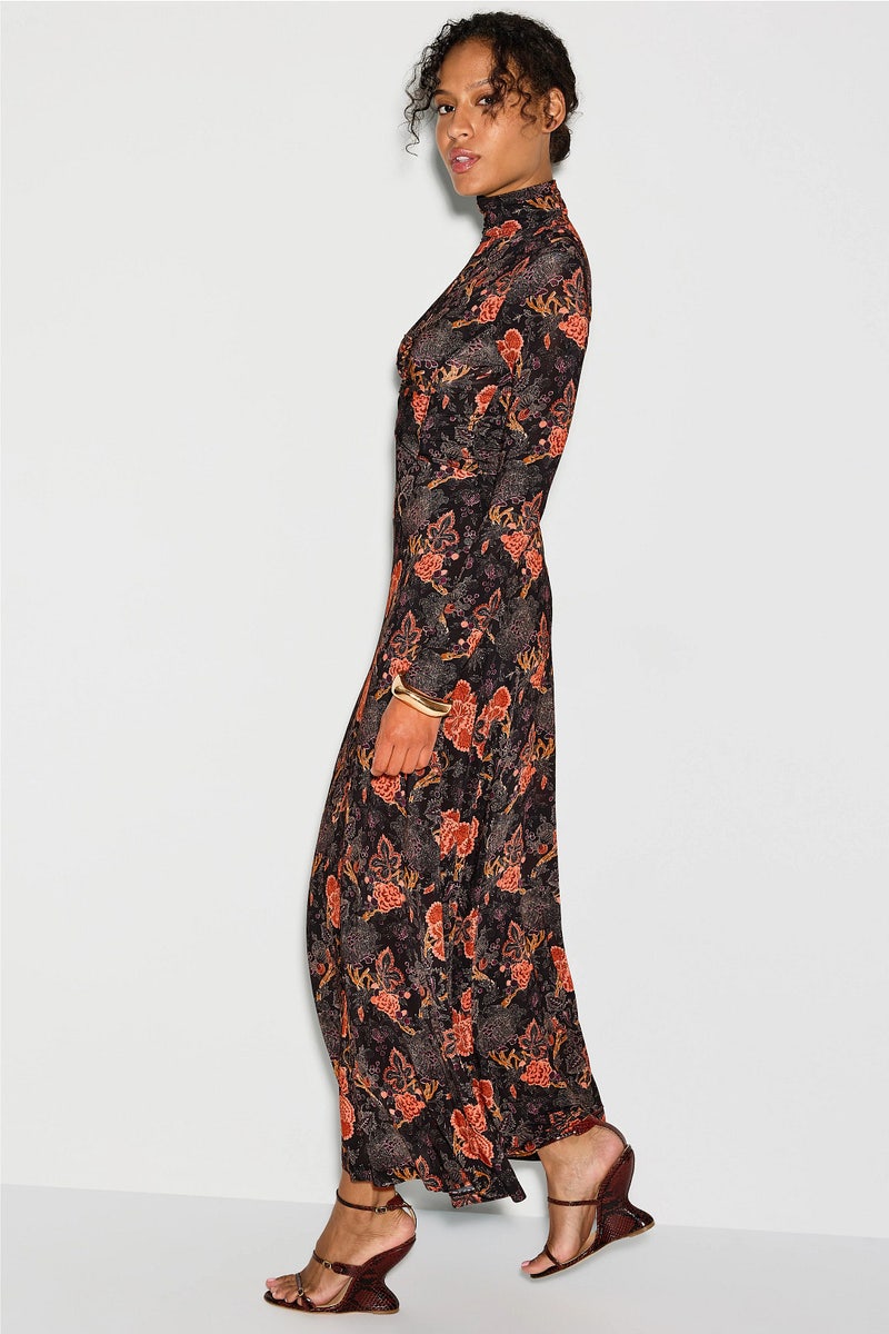 Koa Jersey Ruched Front Turtleneck Dress by Ulla Johnson - Photo 1