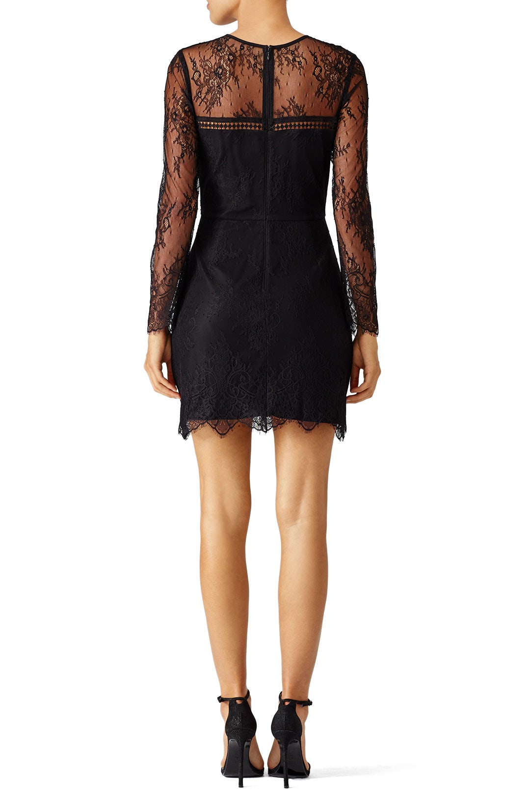 Black Lace Illusion Dress by Greylin 1