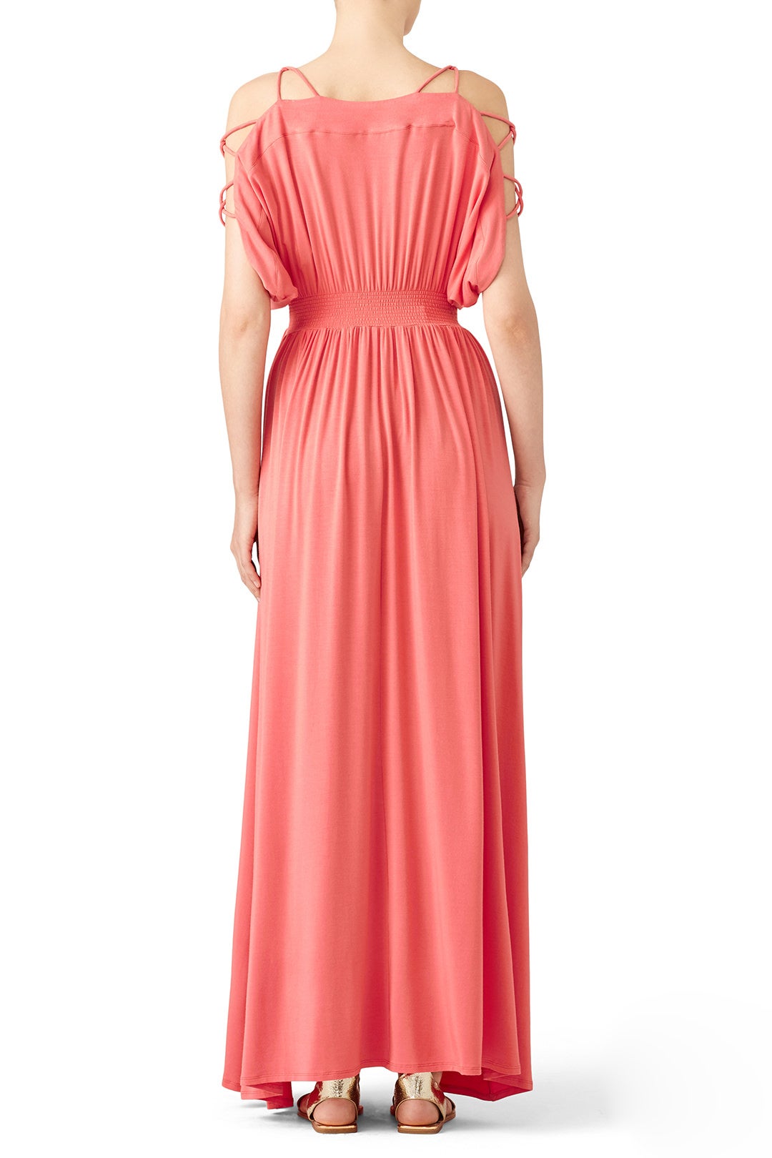 Coral Empire Maternity Maxi by Ingrid & Isabel 1