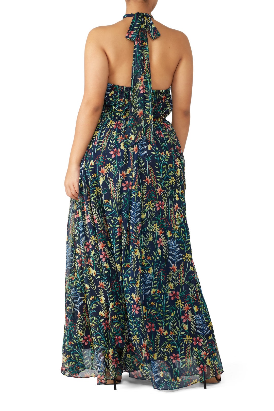 Floral Plaid Halter Maxi by Jason Wu x ELOQUII 2