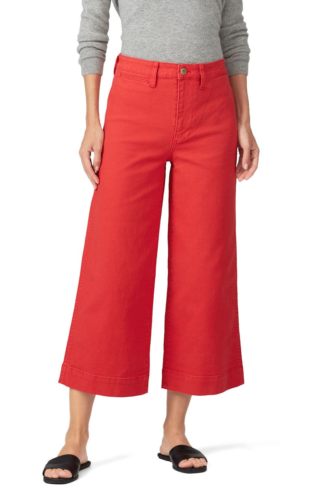 Americana Red Emmett Wide Leg Crop Pants by Madewell 1