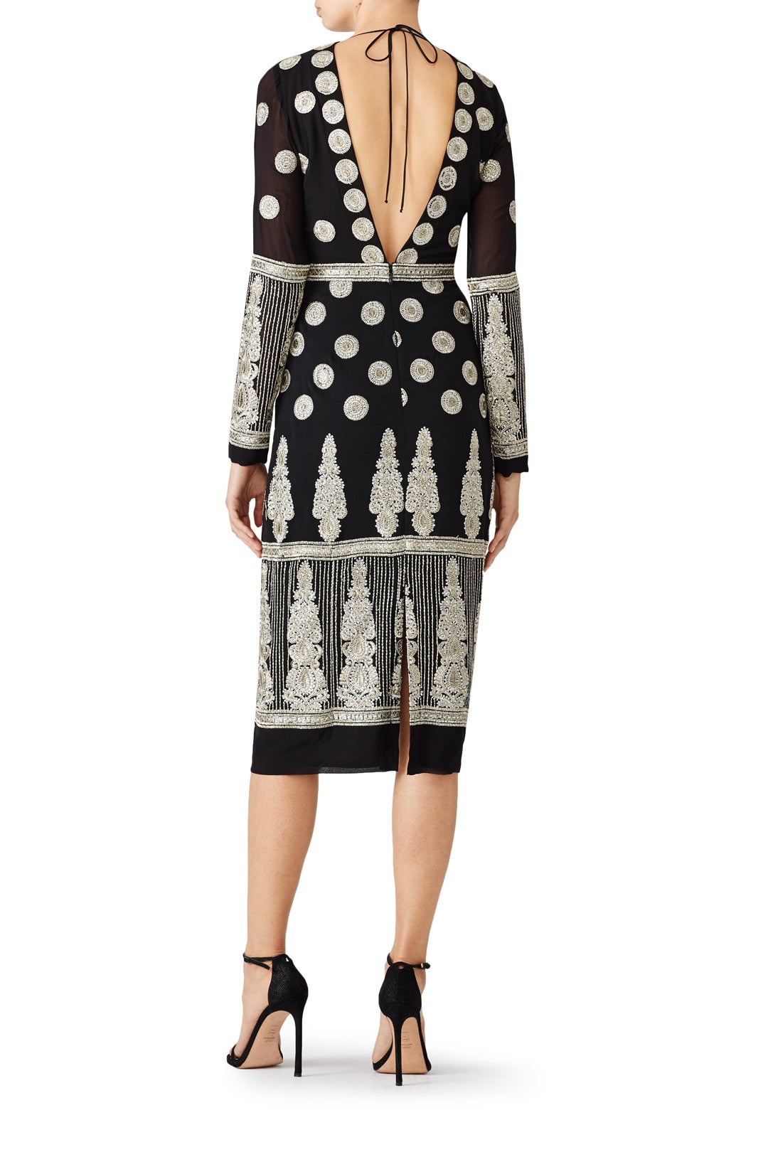 Mosaic Gold Dress by Nicole Miller 1