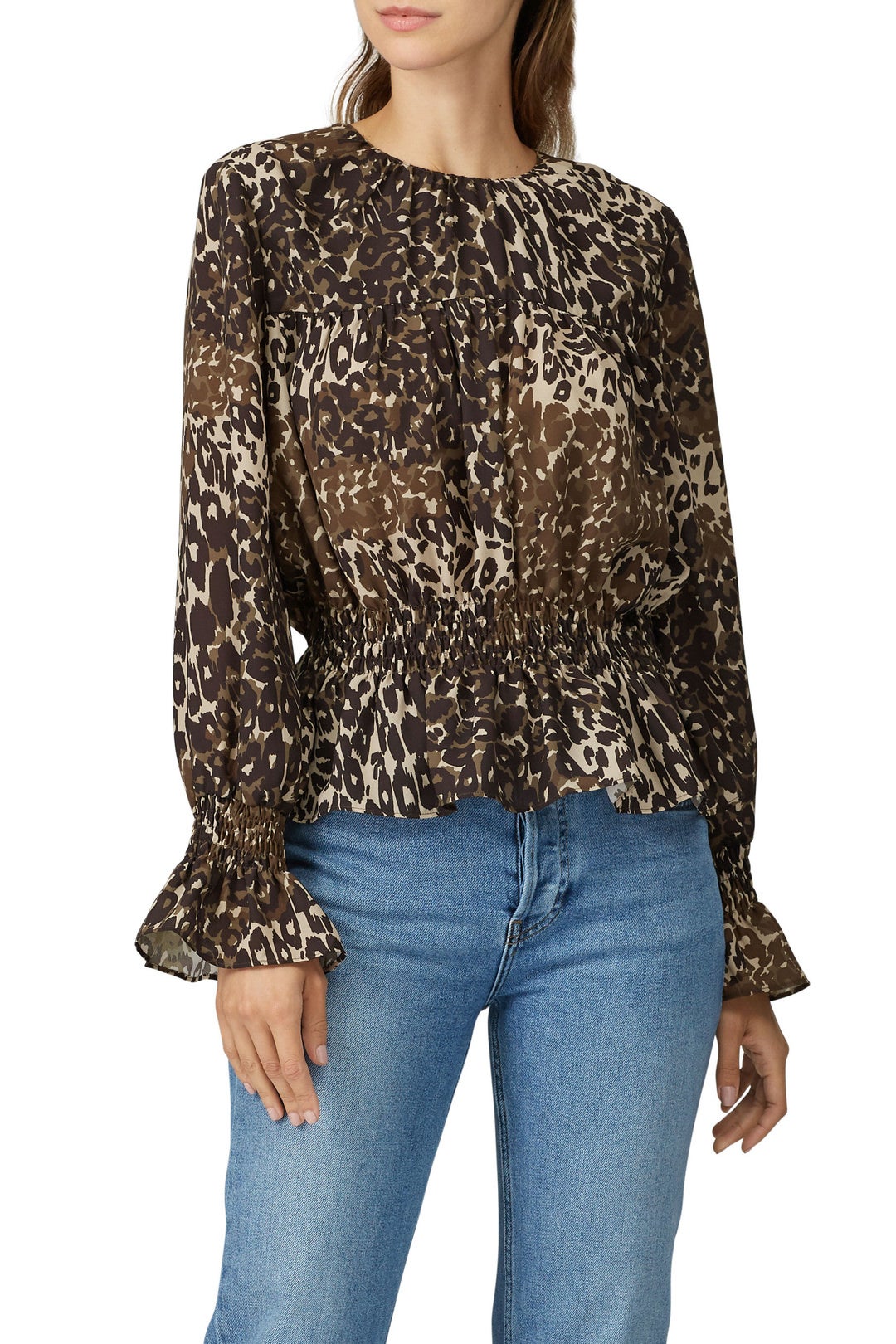 Animal Print Peasant Top by Victor Alfaro x RTR 1