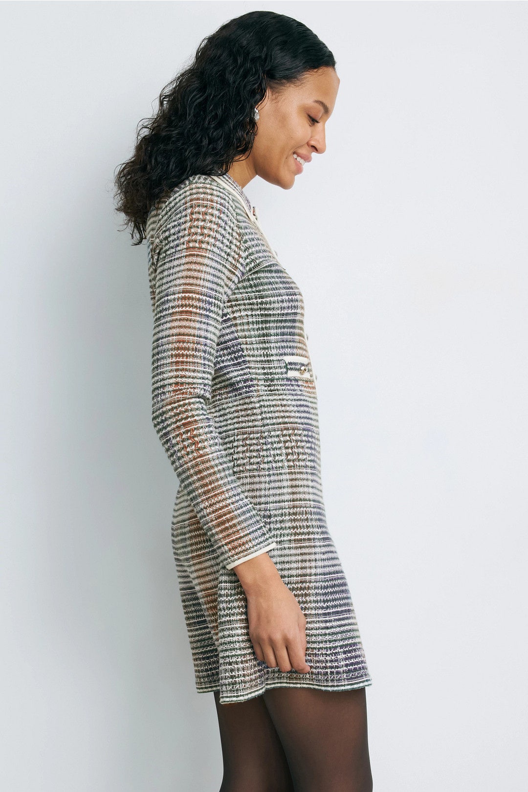 Lauper Collared Tweed Dress by Veronica Beard 1