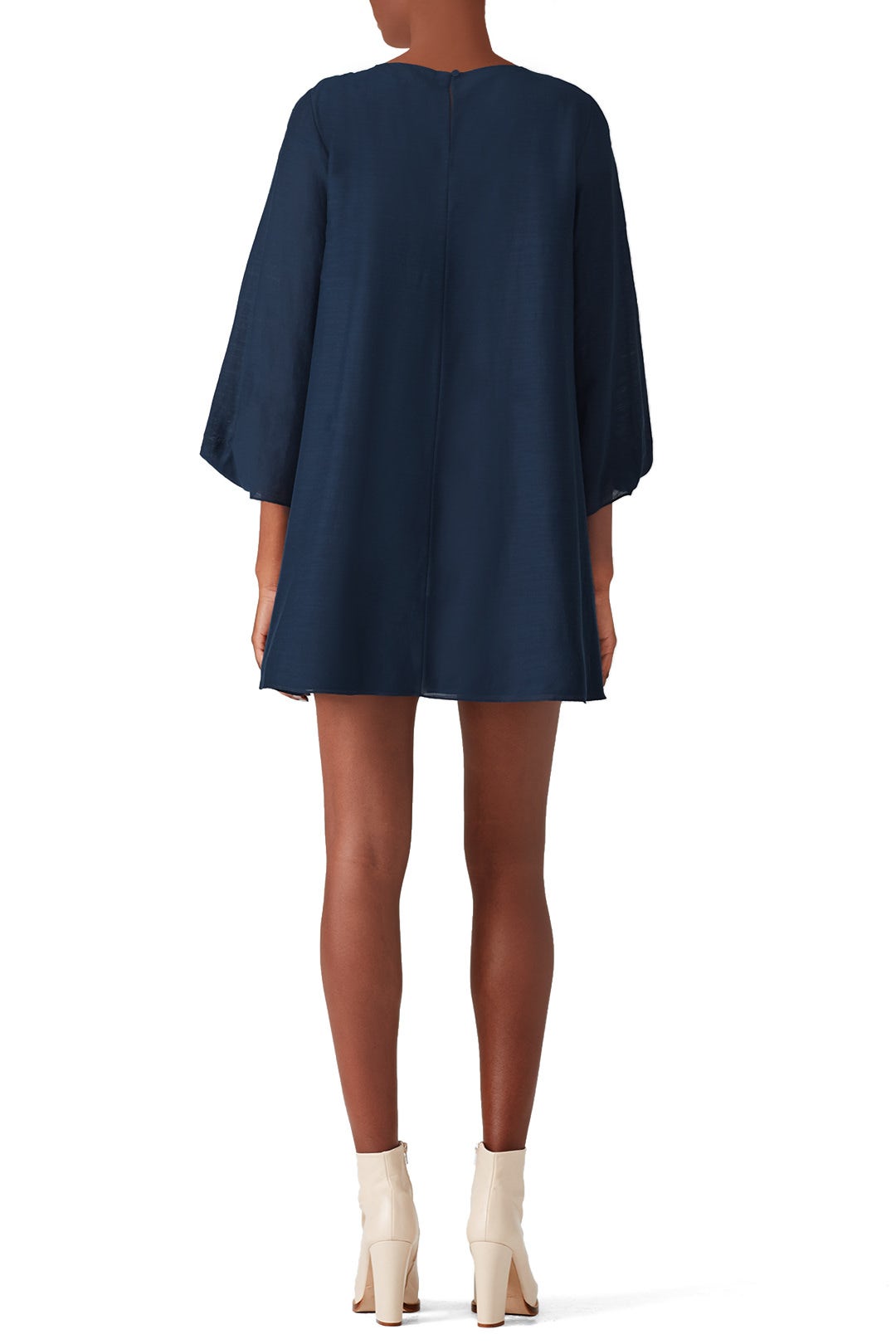 Dark Ink Voile Dress by HALSTON 1