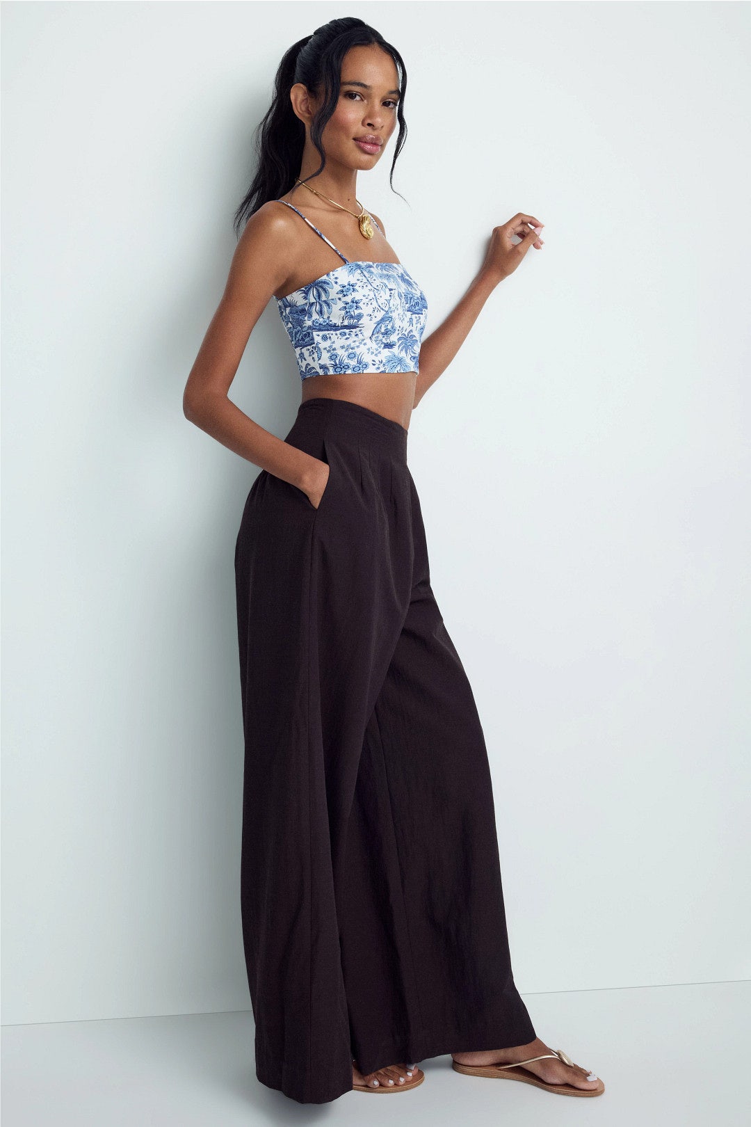 Federico Floral Cropped Tank Top by Staud 1