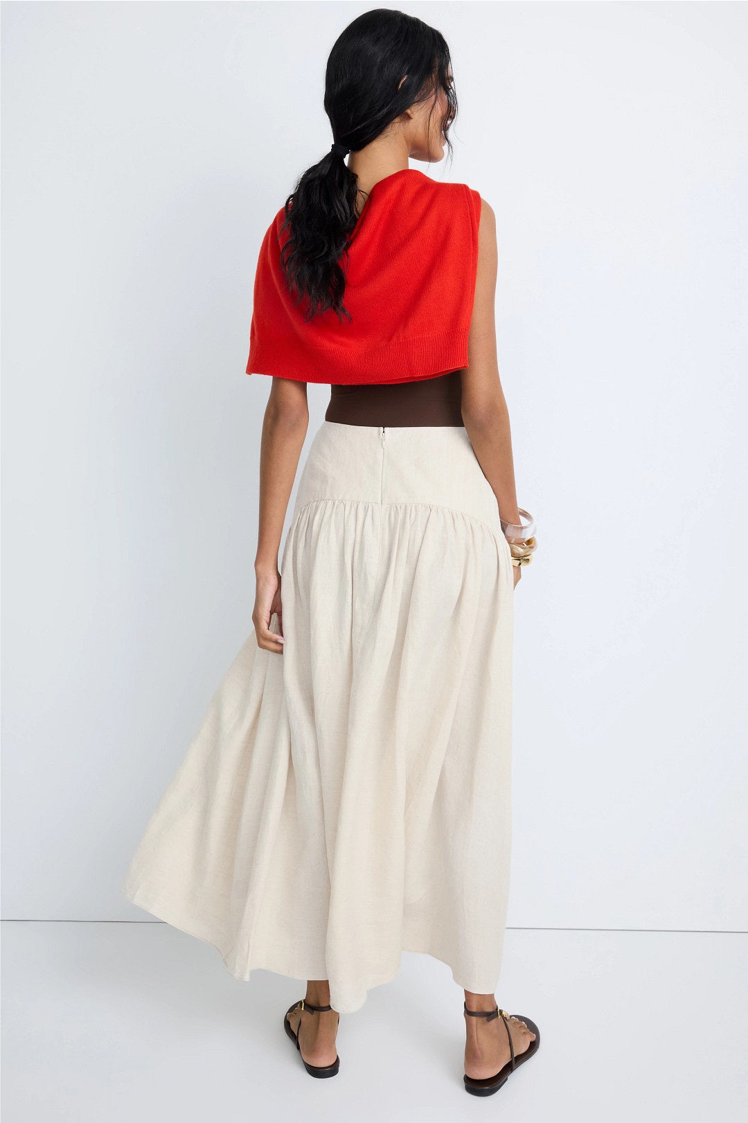 Procida Linen Skirt by Staud 2