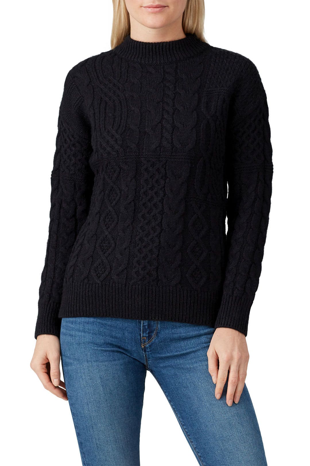Black Cable Knit Sweater by VOX LUX 1