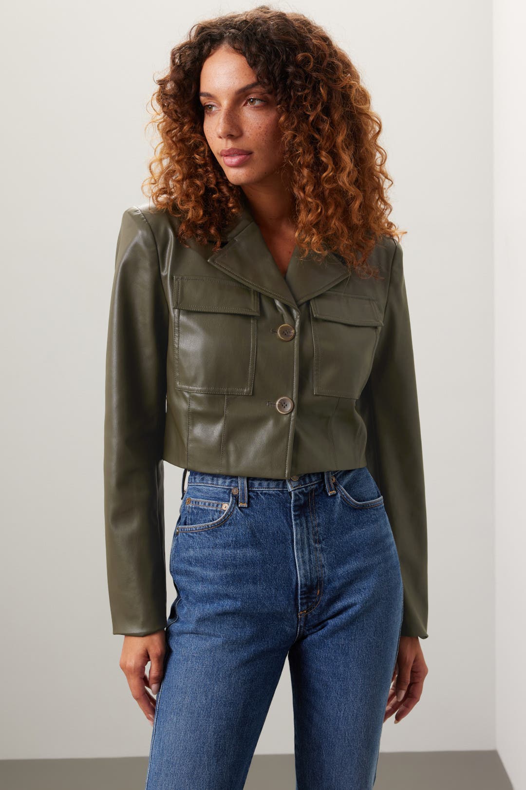 ジャケット・アウター theredthread S leather jacket cropped THEREDTHREAD / ザレッドスレッド】S leather jacket cropped