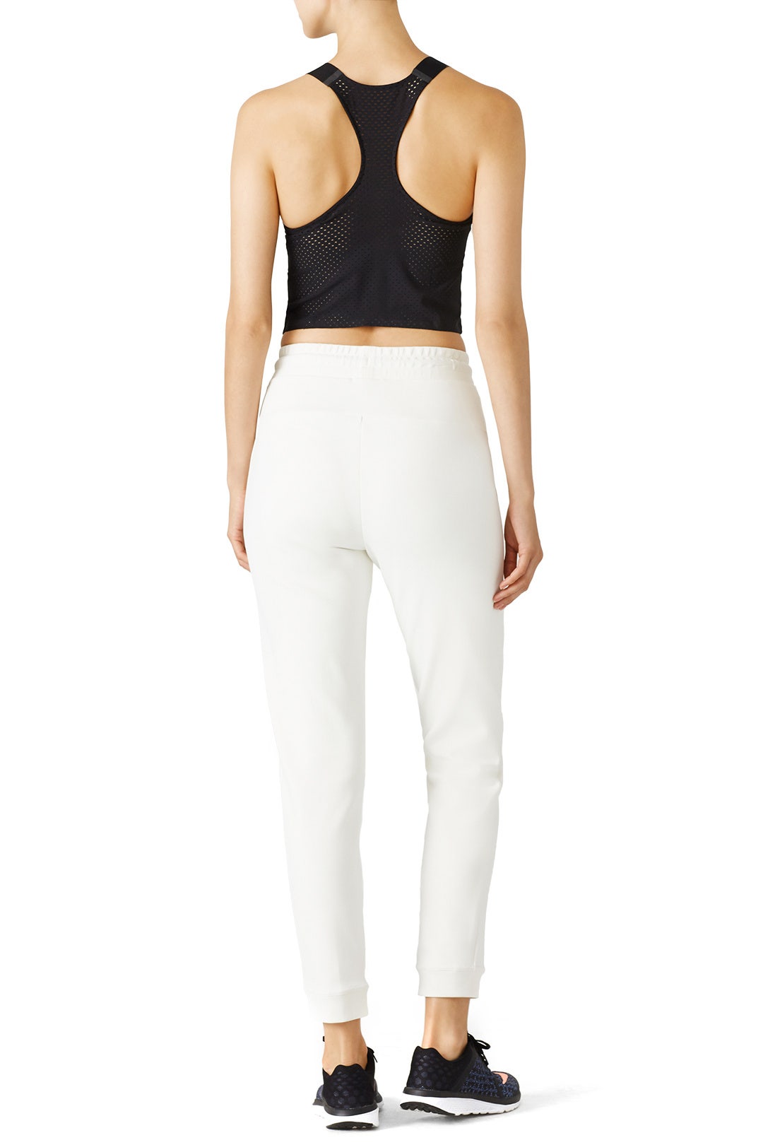 Base Layer Black Tank & White Pant by Nike 1
