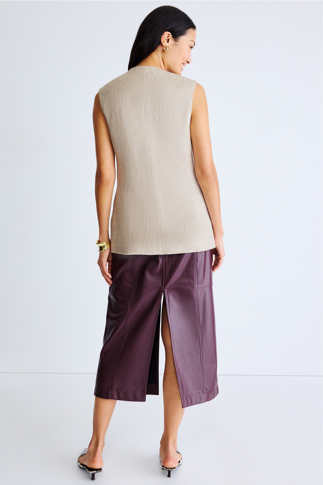 Nolah Button Front Vest by Reiss 2