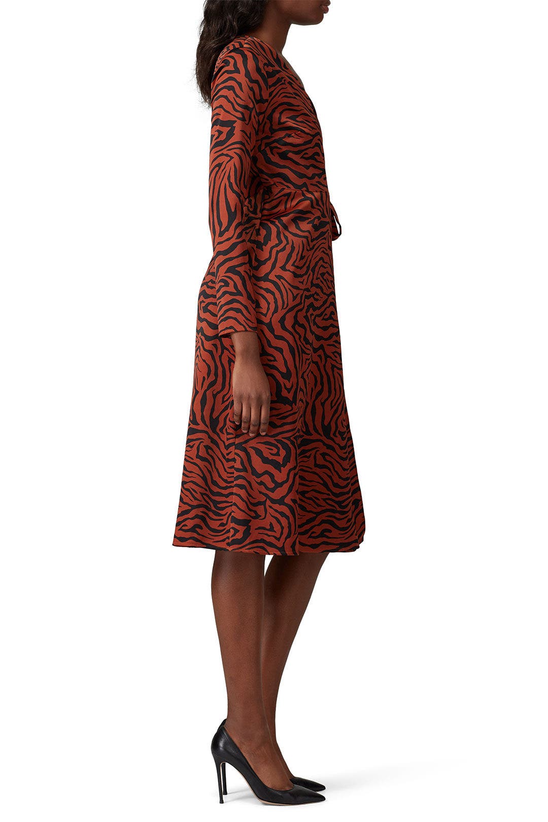 Brown Zebra Wrap Dress by Sweet Baby Jamie 1