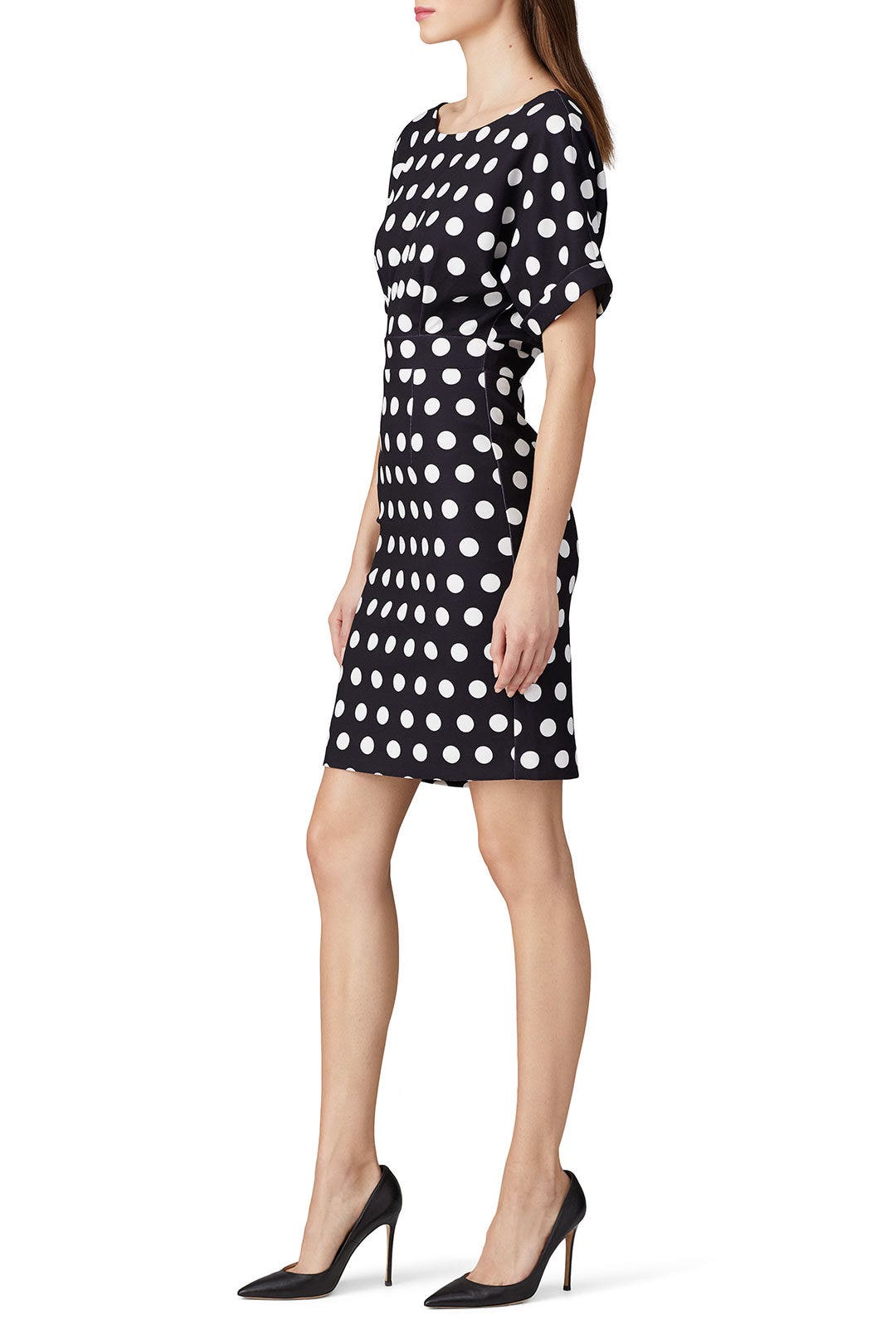 Polka Dot Dropped Shoulder Sheath by Alexia Admor 2