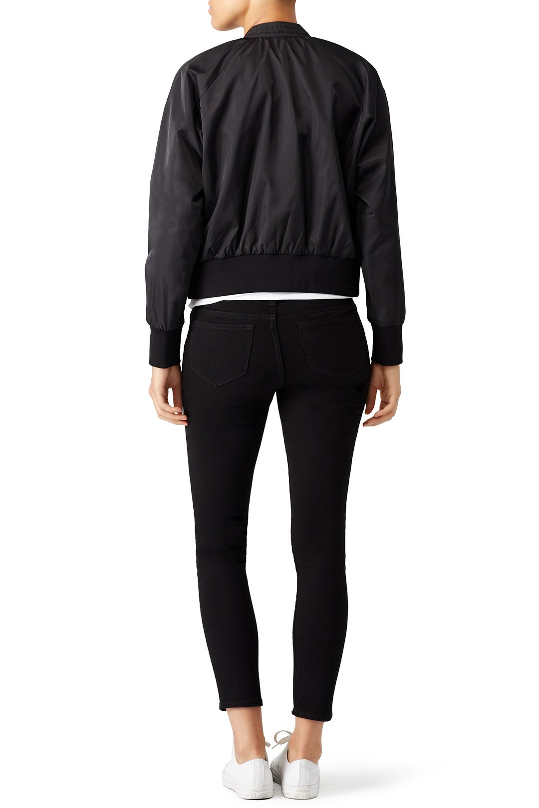 Black Zip Bomber by Free People 1